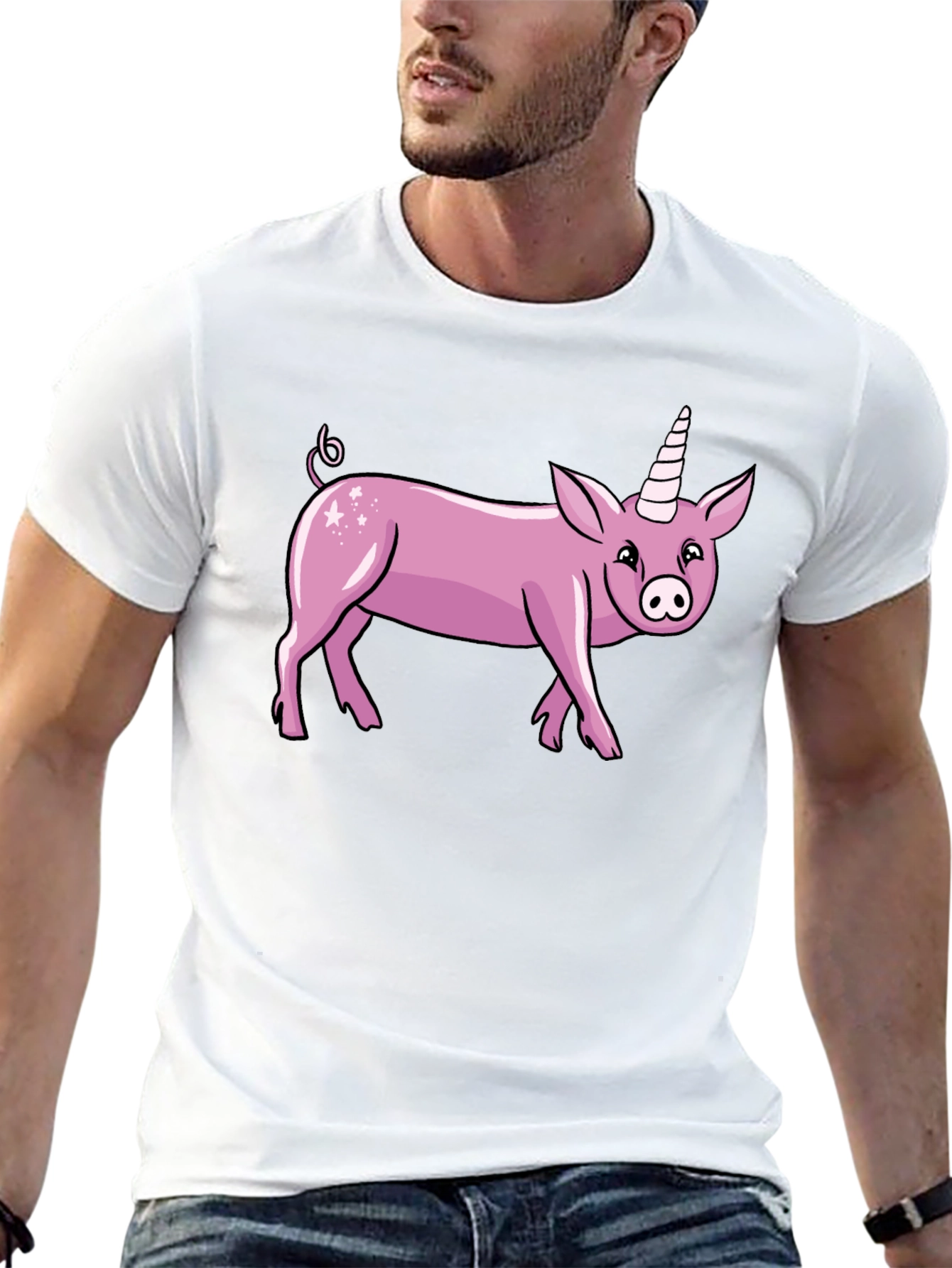 Pig Unicorn Graphic T-Shirt