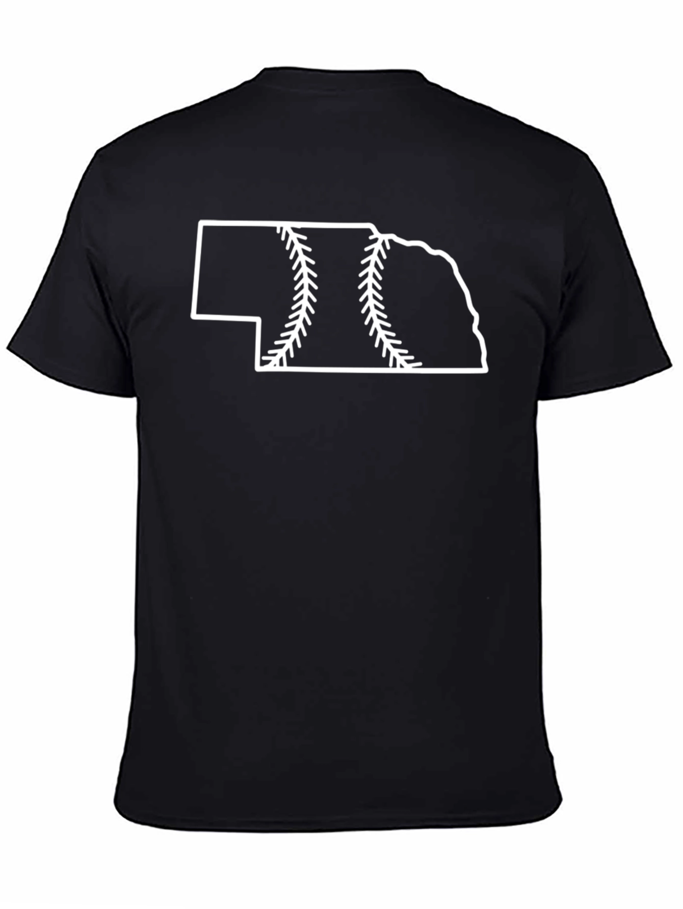 Nebraska Baseball State Outline T-Shirt