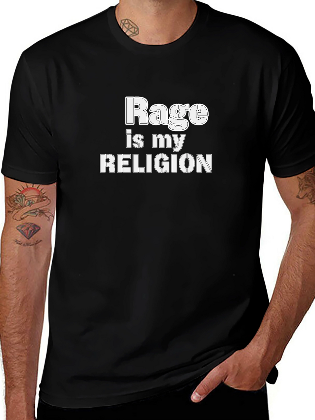 Rage is My Religion Graphic Tee - Black