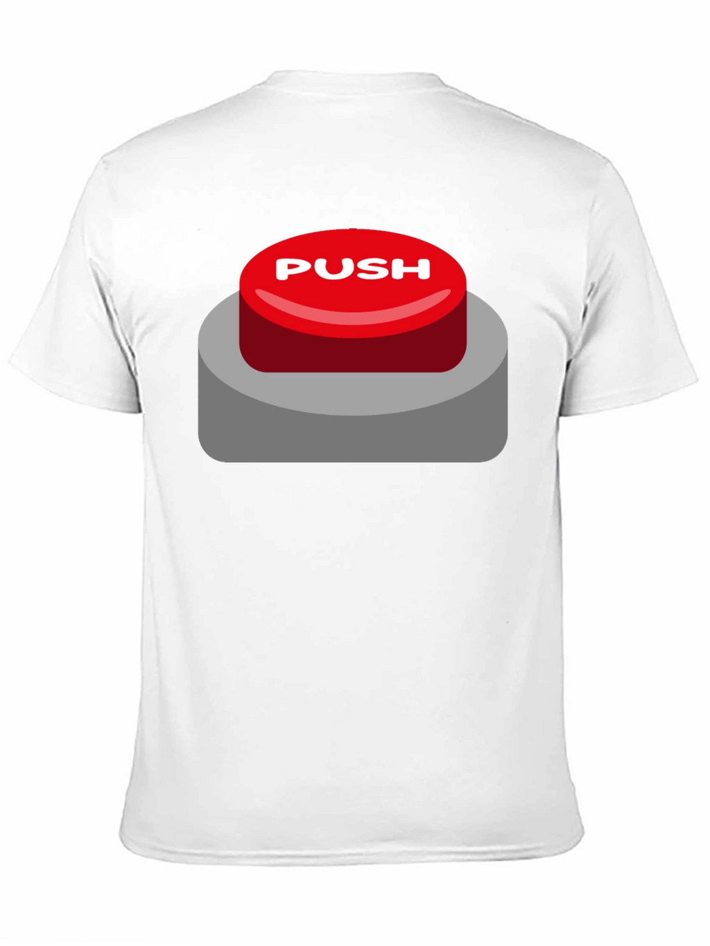Push Button T-Shirt - Novelty Graphic Tee
