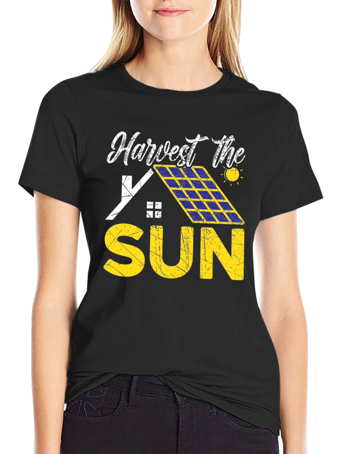 Harvest the Sun T-Shirt Solar Panel Design
