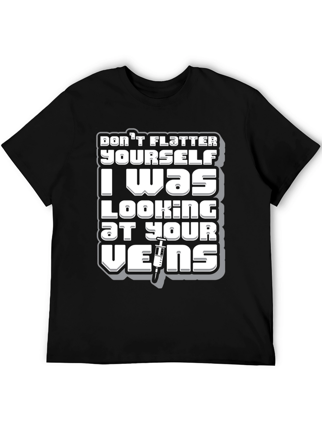 Funny Nurse/Doctor Vein T-Shirt - Black