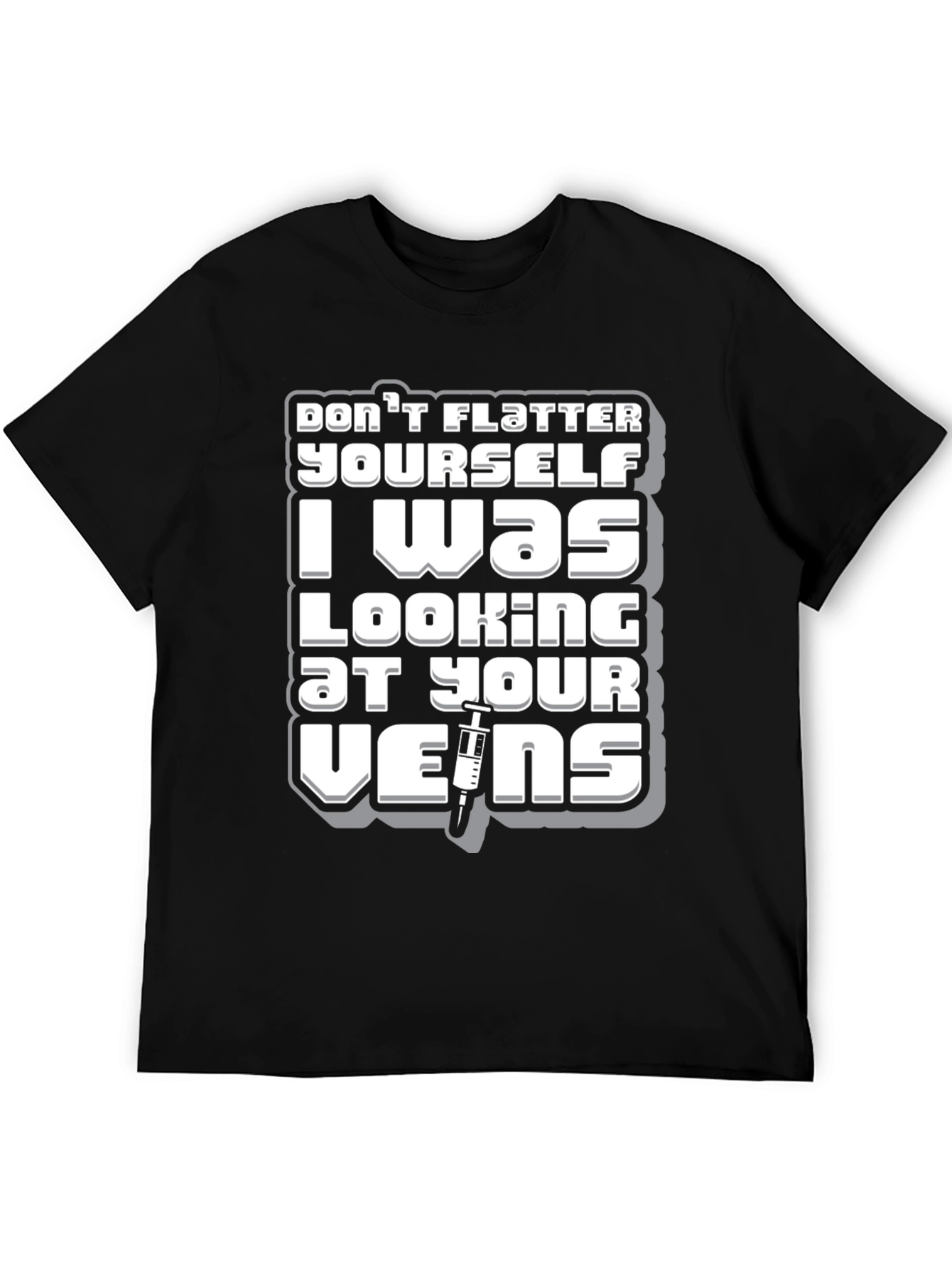 Funny Nurse/Doctor Vein T-Shirt - Black
