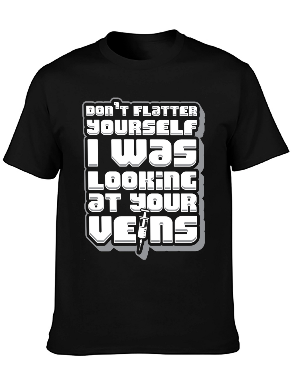 Funny Nurse/Doctor Vein T-Shirt - Black