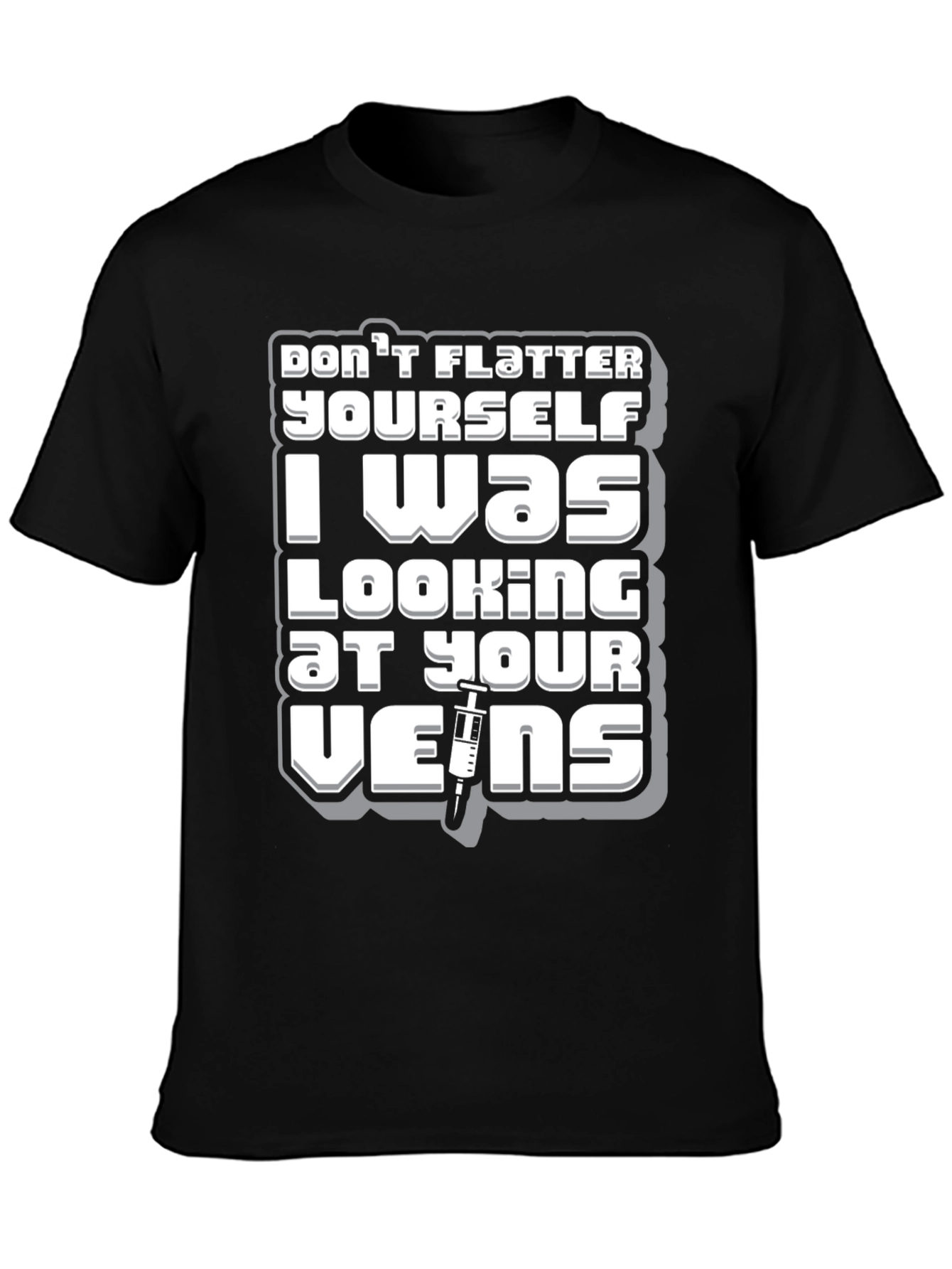 Funny Nurse/Doctor Vein T-Shirt - Black