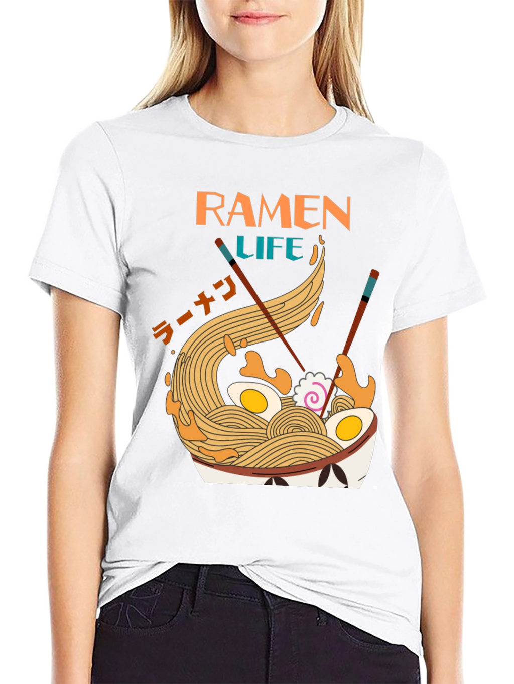 Ramen Life Graphic Tee - Unique Noodle Bowl Design