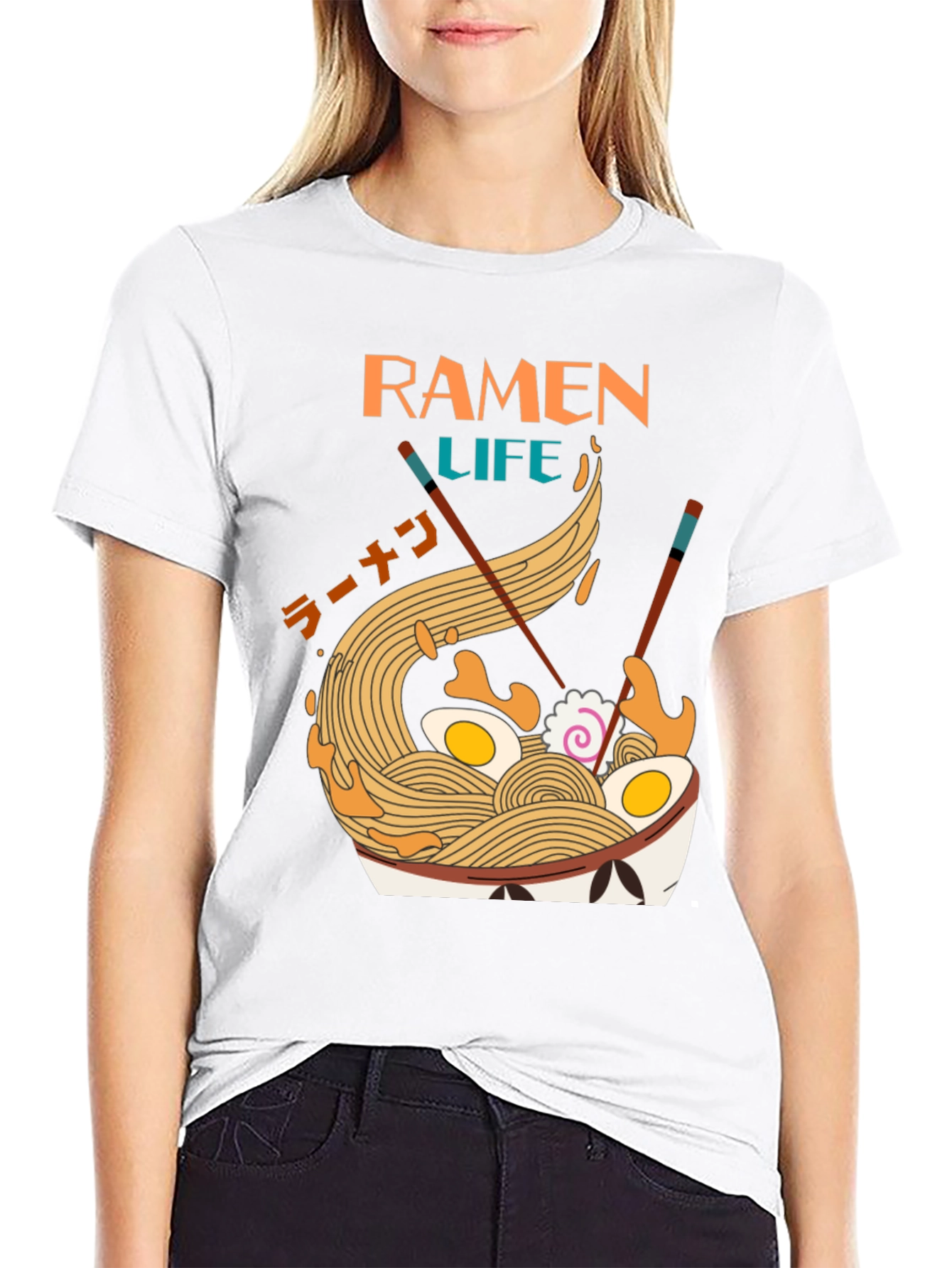 Ramen Life Graphic Tee - Unique Noodle Bowl Design