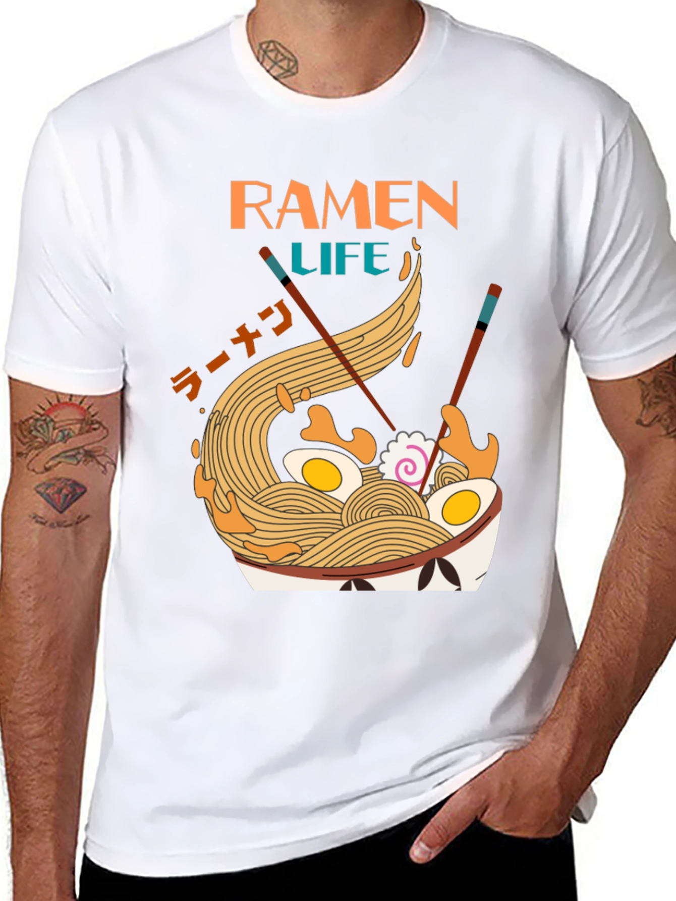 Ramen Life Graphic Tee - Unique Noodle Bowl Design