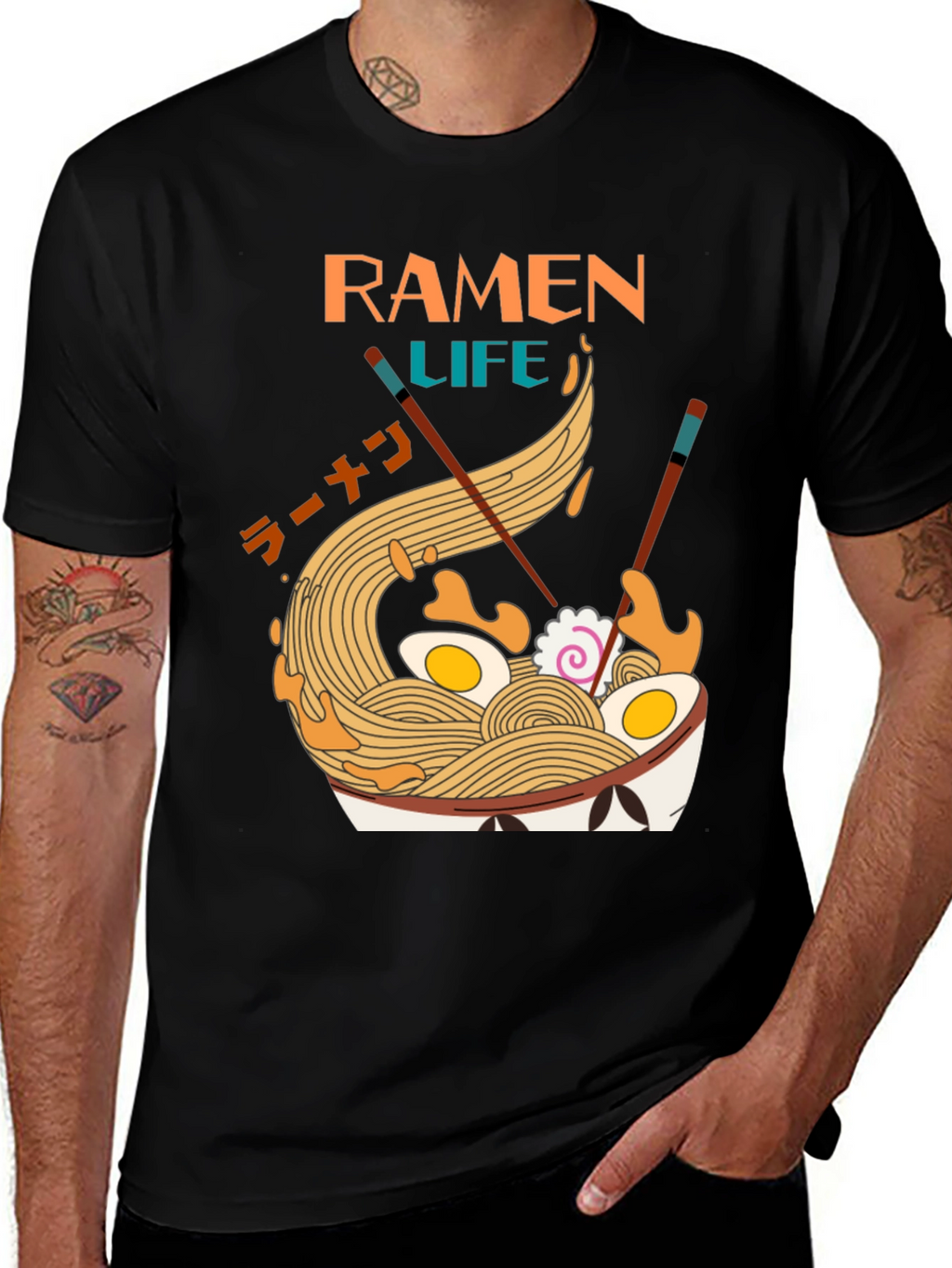 Ramen Life Graphic Tee - Unique Noodle Bowl Design
