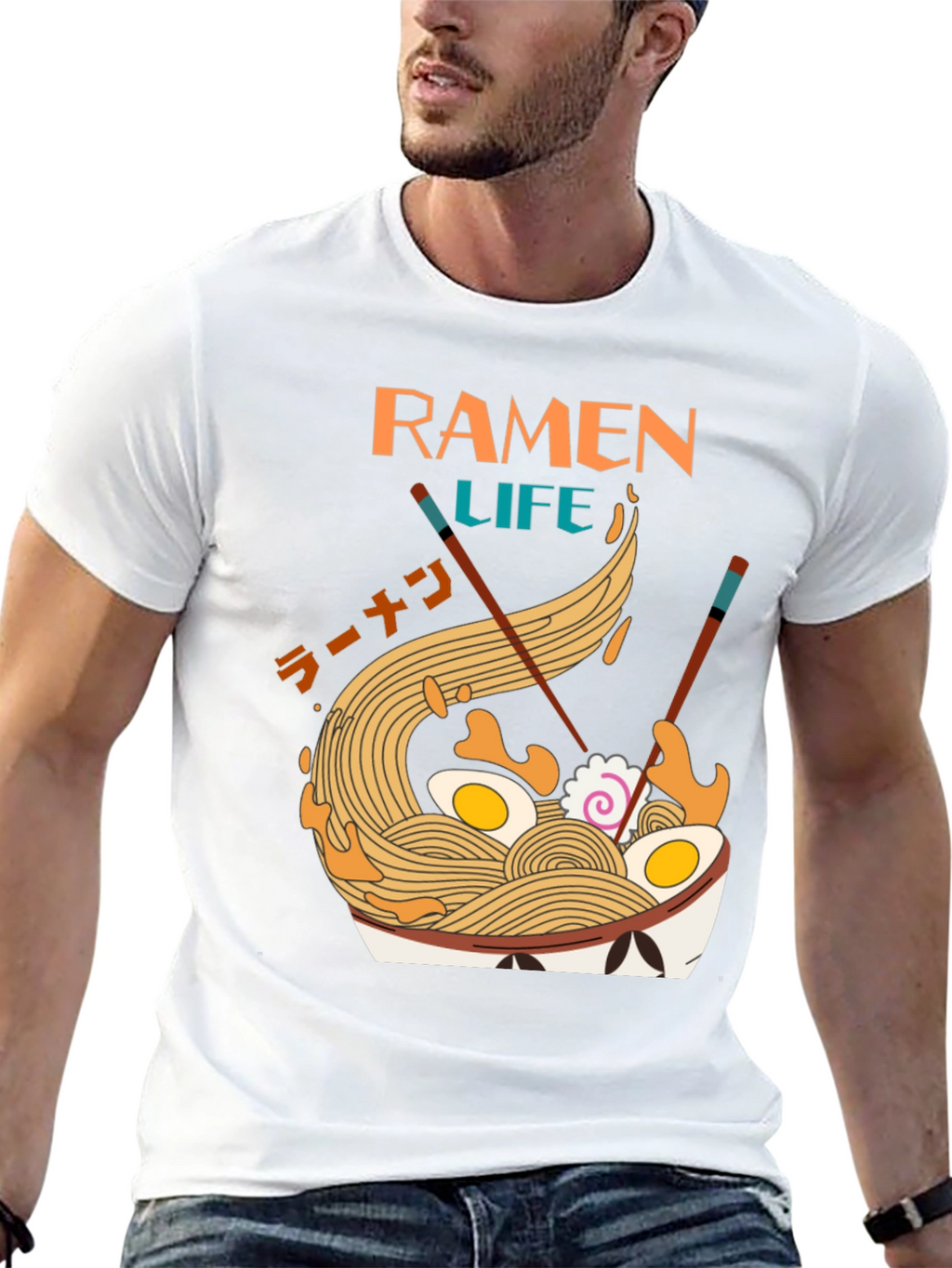 Ramen Life Graphic Tee - Unique Noodle Bowl Design