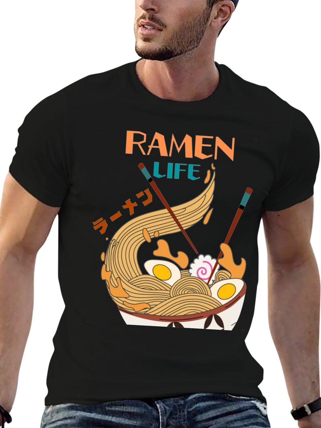Ramen Life Graphic Tee - Unique Noodle Bowl Design