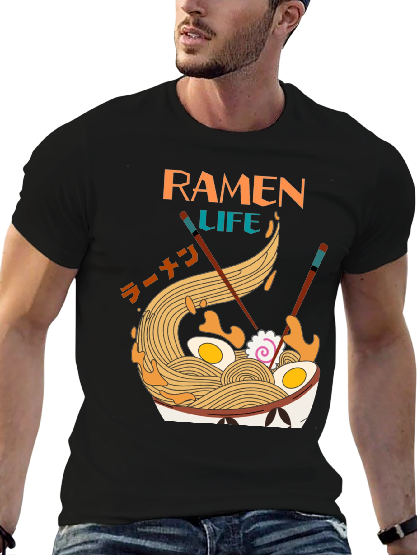Ramen Life Graphic Tee - Unique Noodle Bowl Design