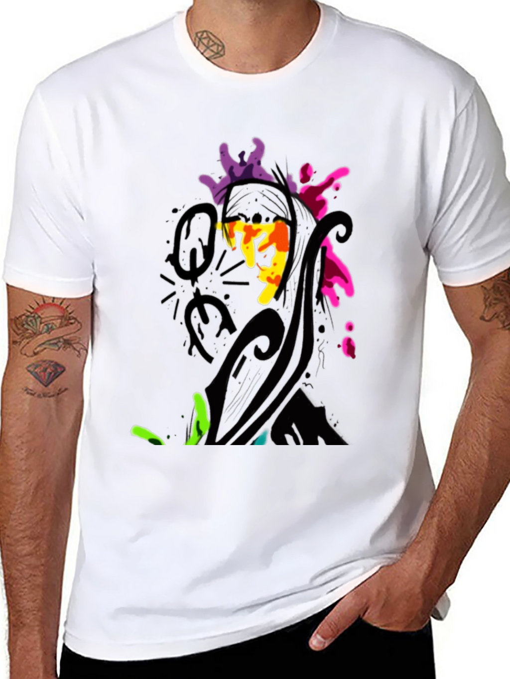 Abstract Art Black T-Shirt