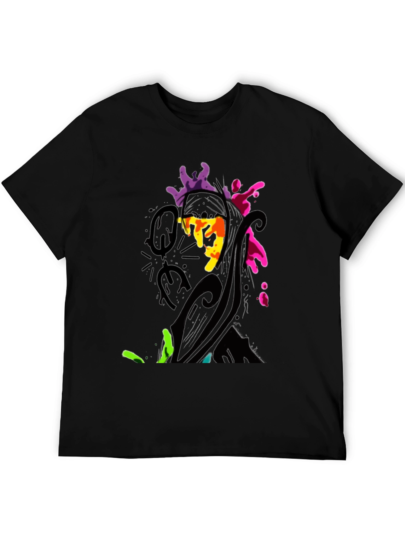 Abstract Art Black T-Shirt