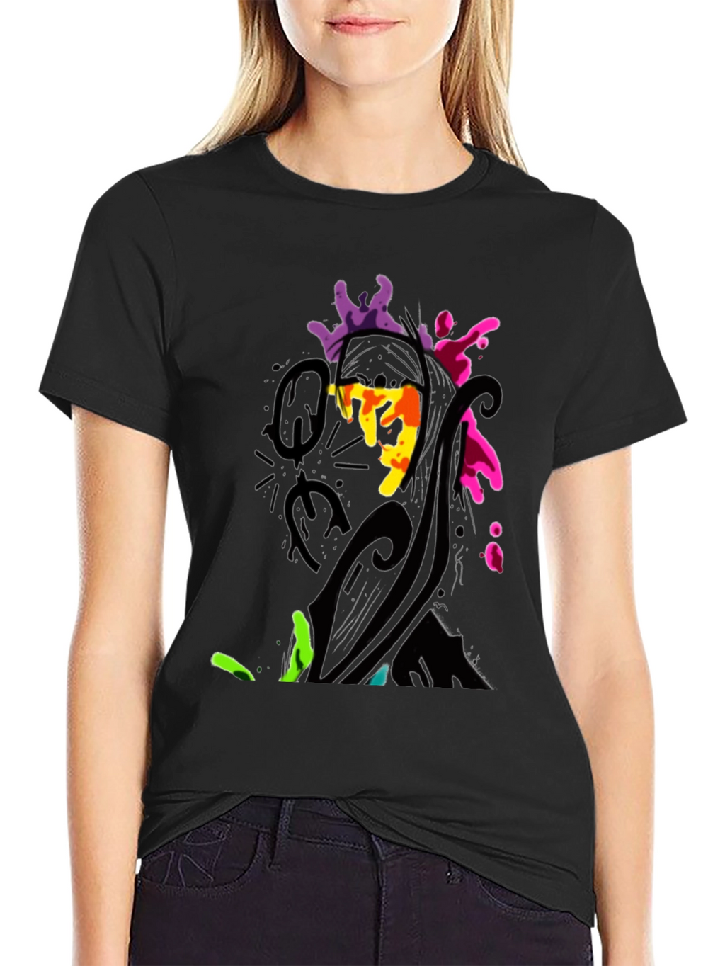 Abstract Art Black T-Shirt