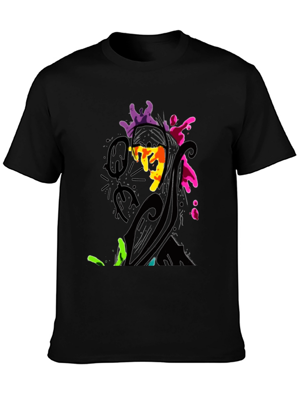 Abstract Art Black T-Shirt