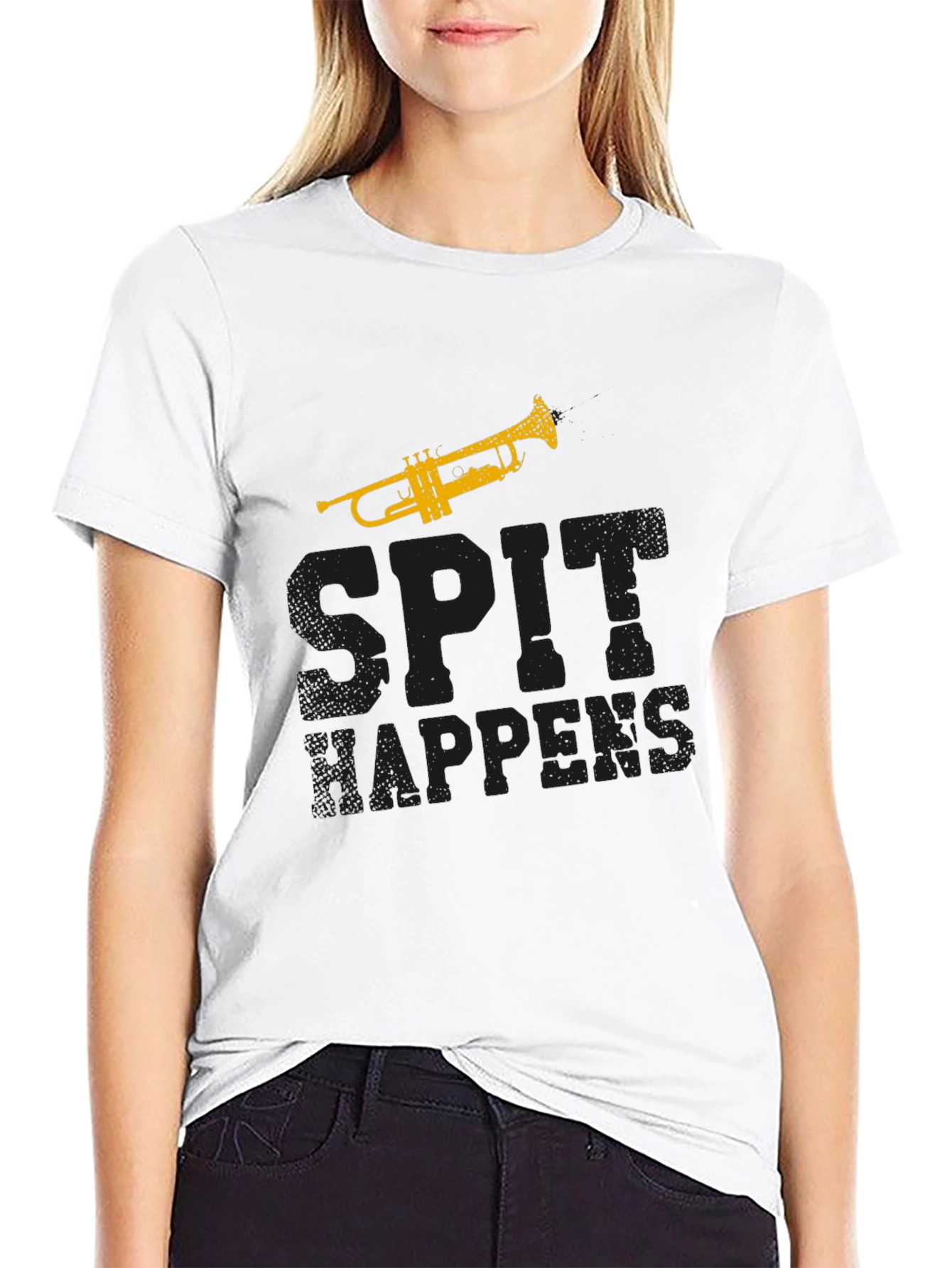 Spit Happens Trumpet T-Shirt - Musician Gift
