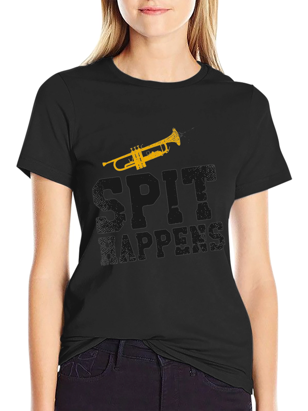 Spit Happens Trumpet T-Shirt - Musician Gift