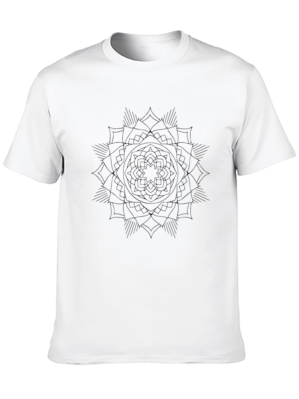 Black Mandala Graphic T-Shirt - Modern Style