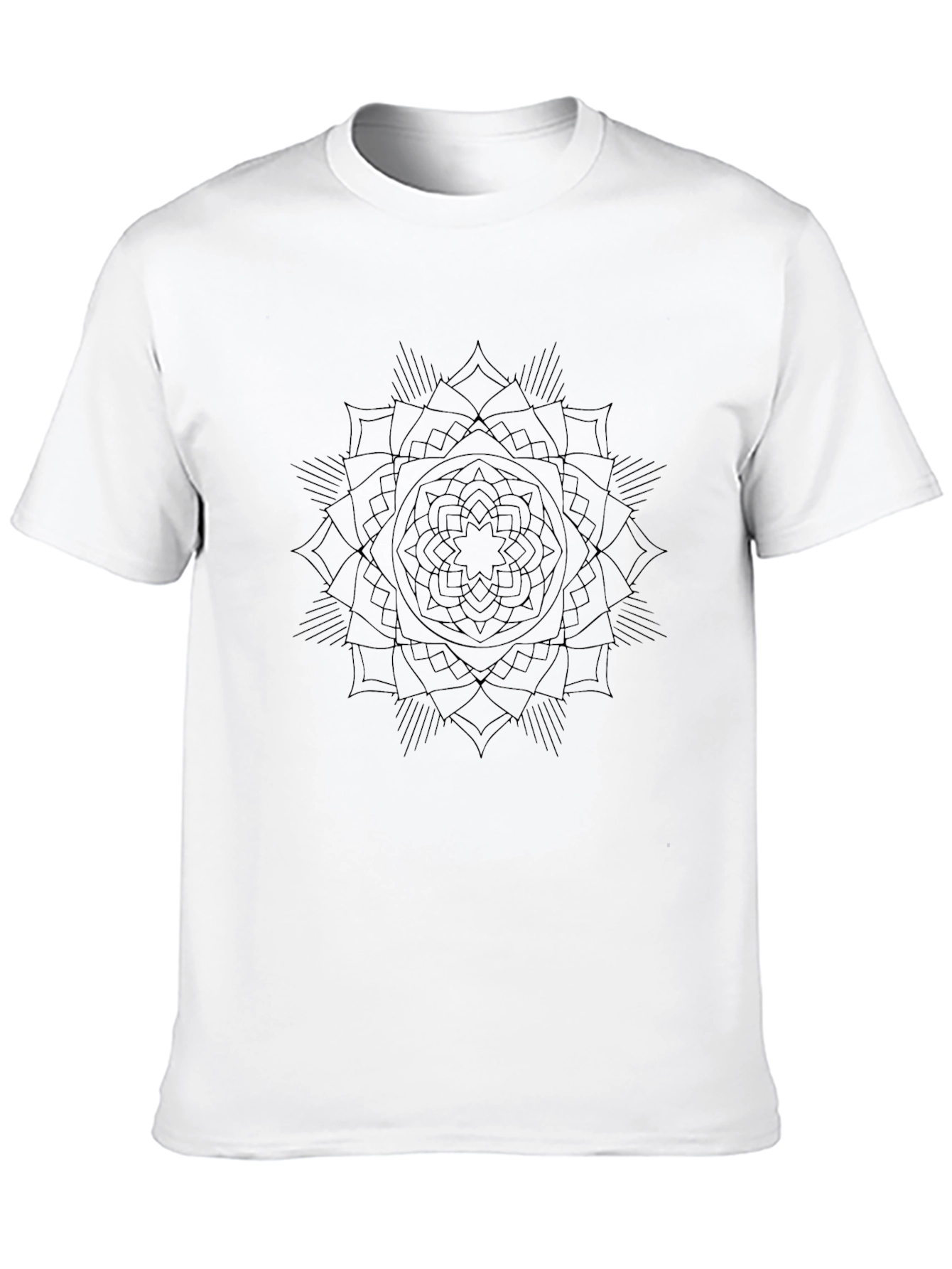 Black Mandala Graphic T-Shirt - Modern Style