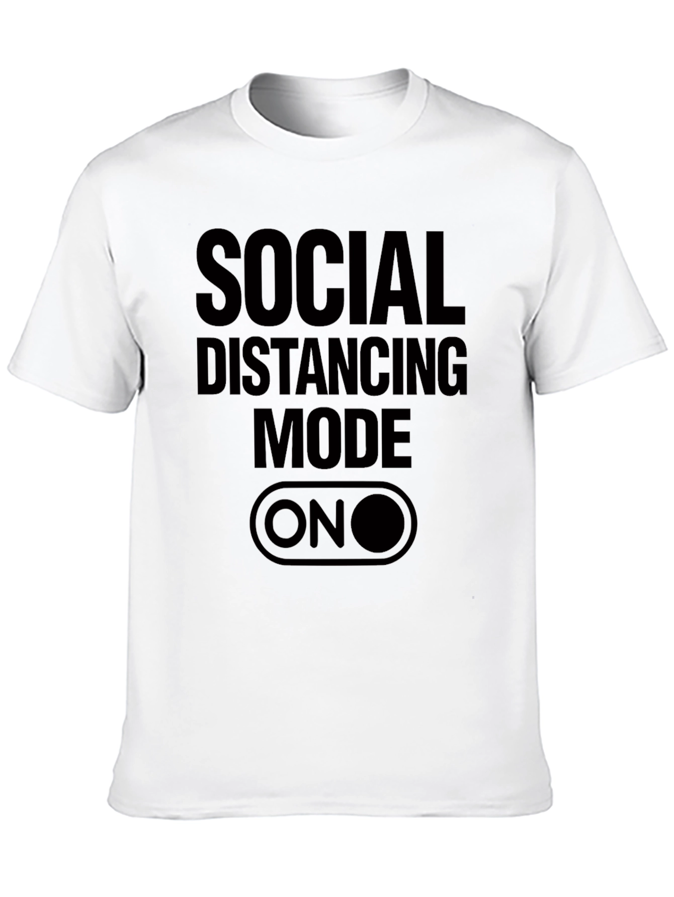 Social Distancing Mode ON T-Shirt - Black