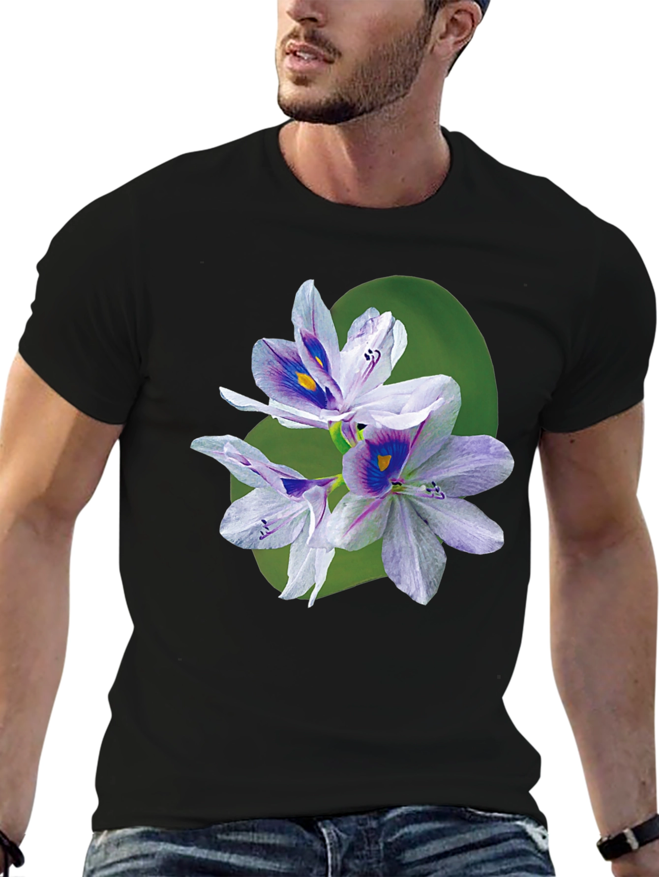 Floral Print Mens T-Shirt - Stylish & Comfortable
