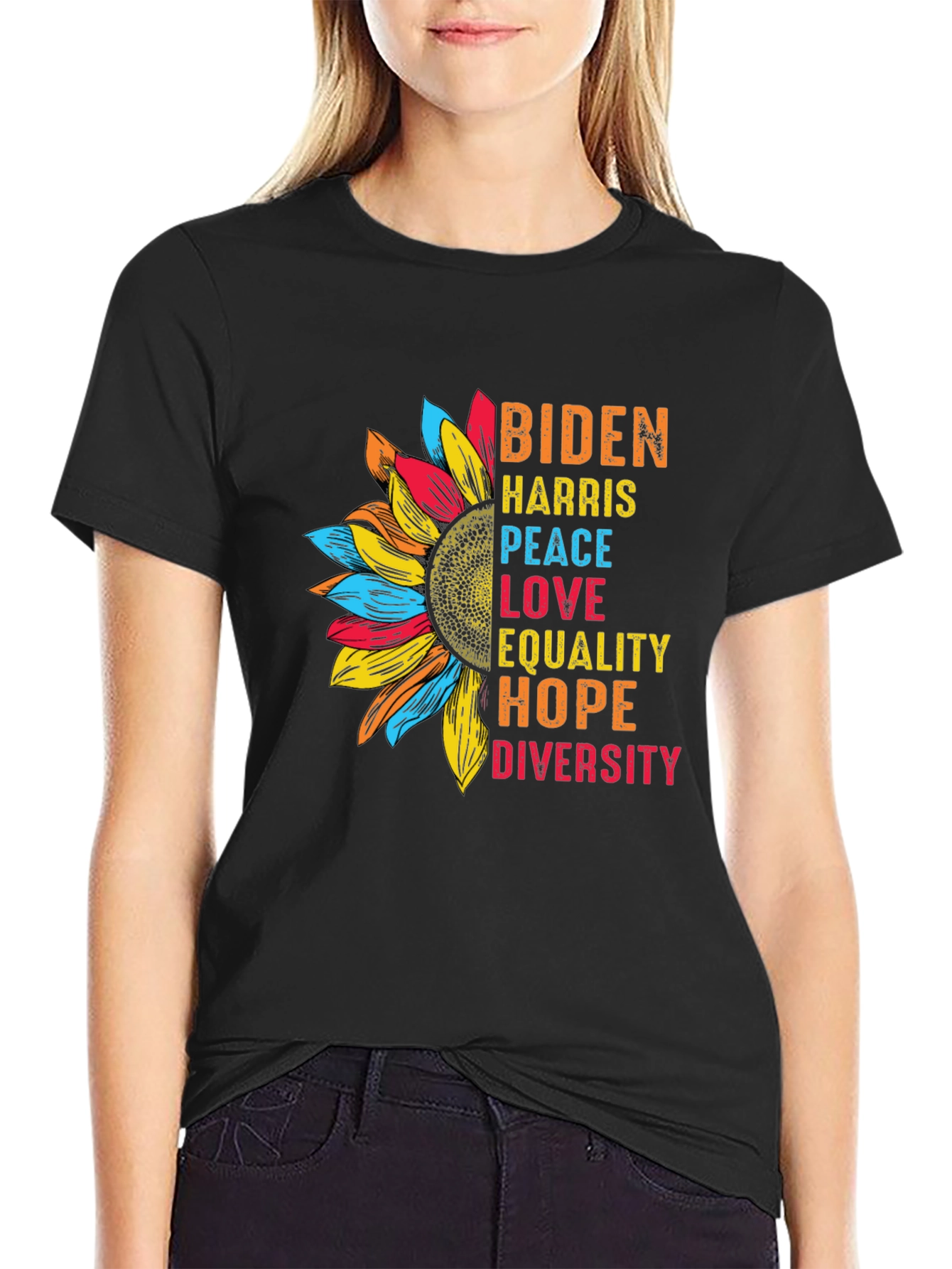Biden Harris Sunflower Graphic Tee