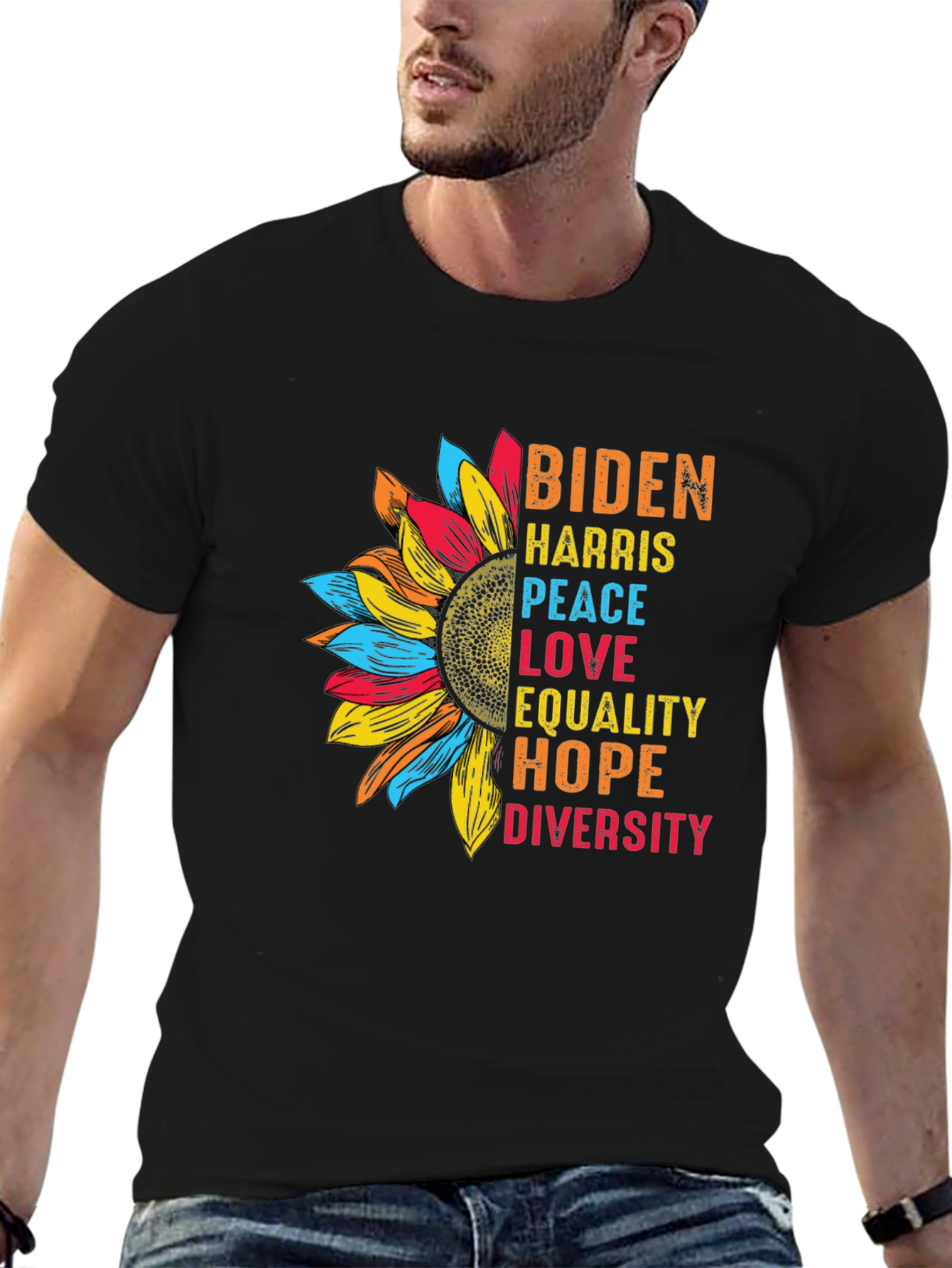 Biden Harris Sunflower Graphic Tee