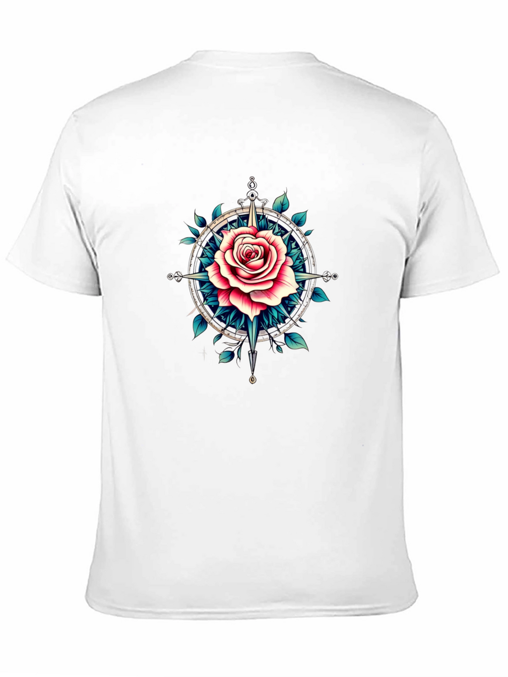 Rose Compass Graphic T-Shirt