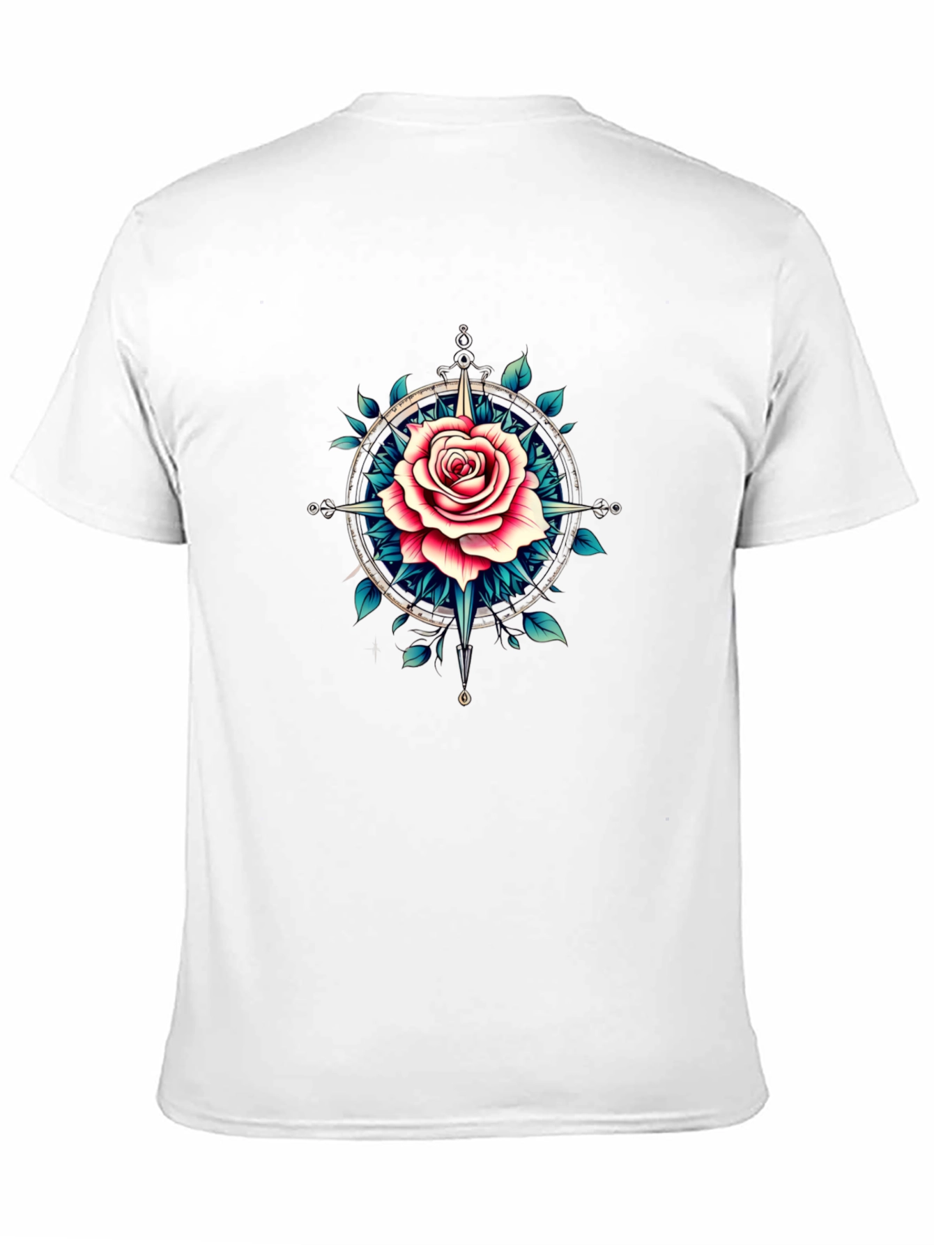 Rose Compass Graphic T-Shirt