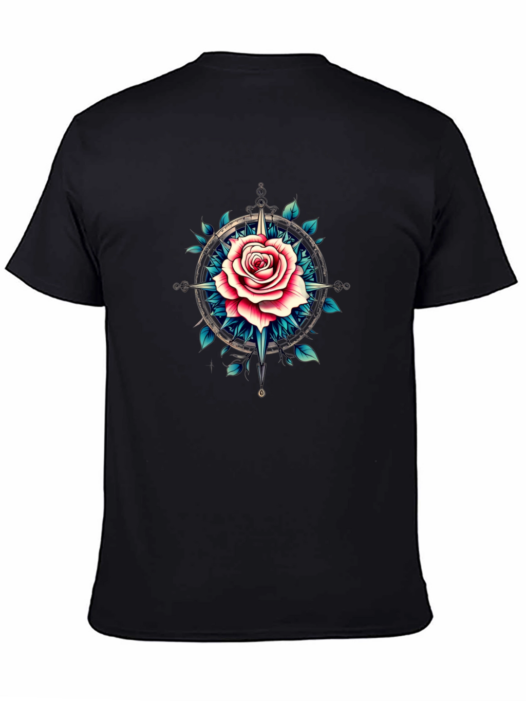 Rose Compass Graphic T-Shirt