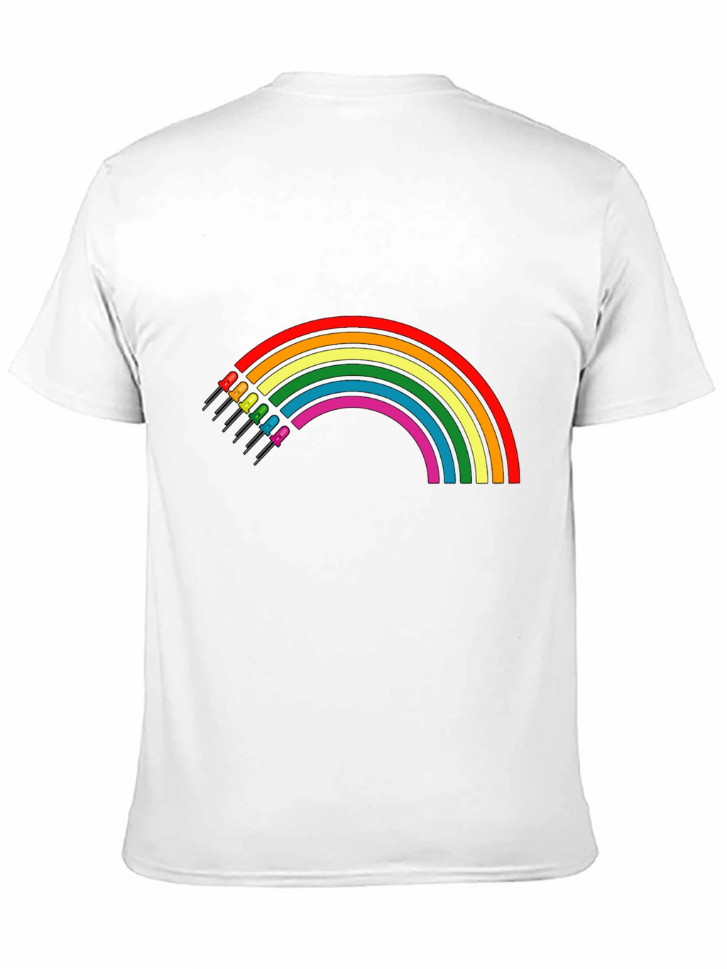 Rainbow LED T-Shirt - Black Cotton Blend