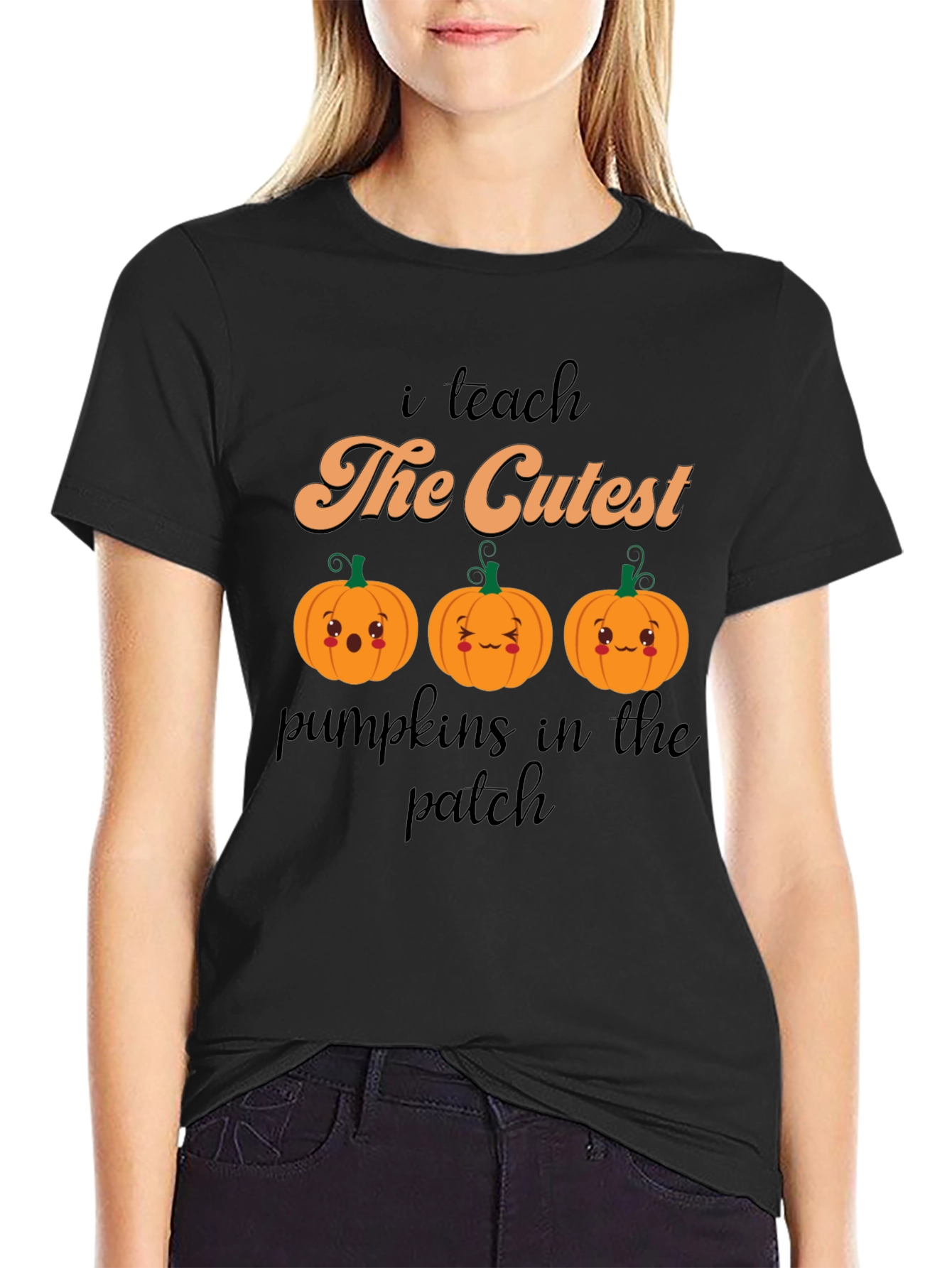 Cute Pumpkin Teacher T-Shirt