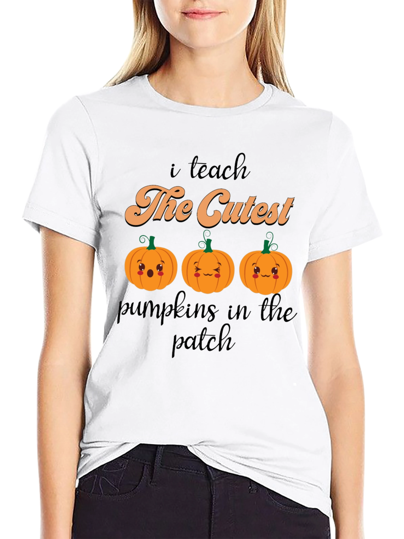 Cute Pumpkin Teacher T-Shirt