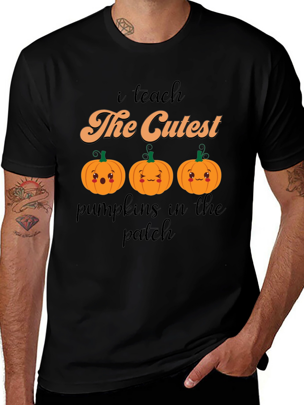 Cute Pumpkin Teacher T-Shirt