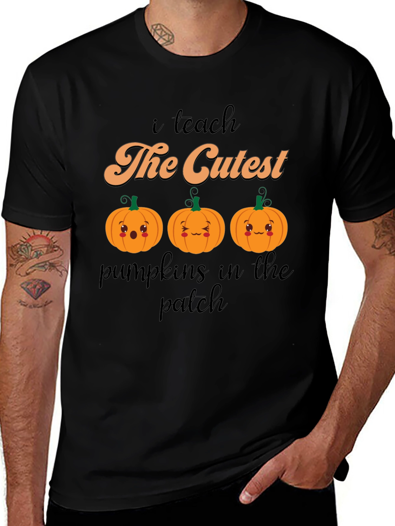Cute Pumpkin Teacher T-Shirt