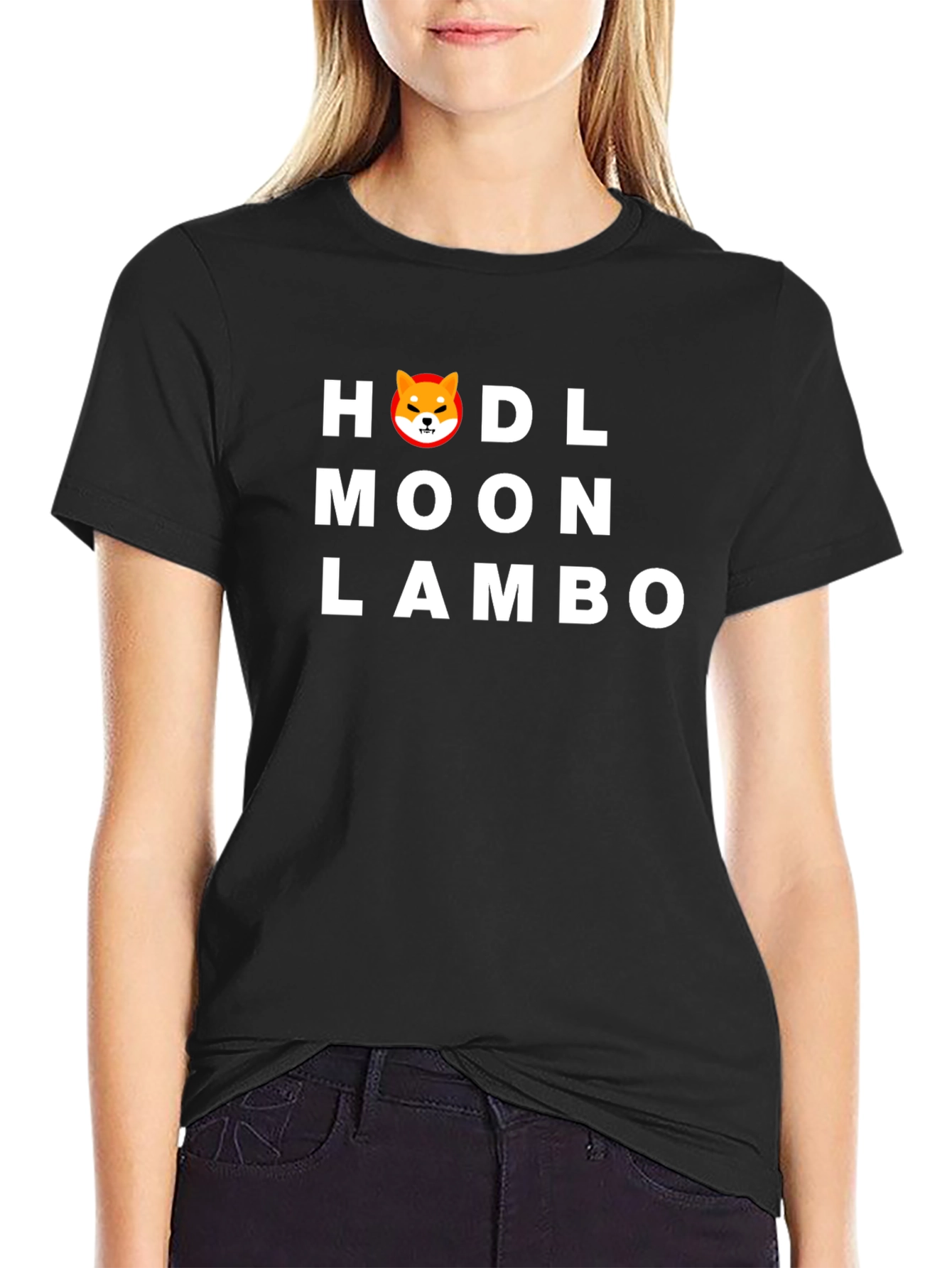 HODL Moon Lambo Black T-Shirt