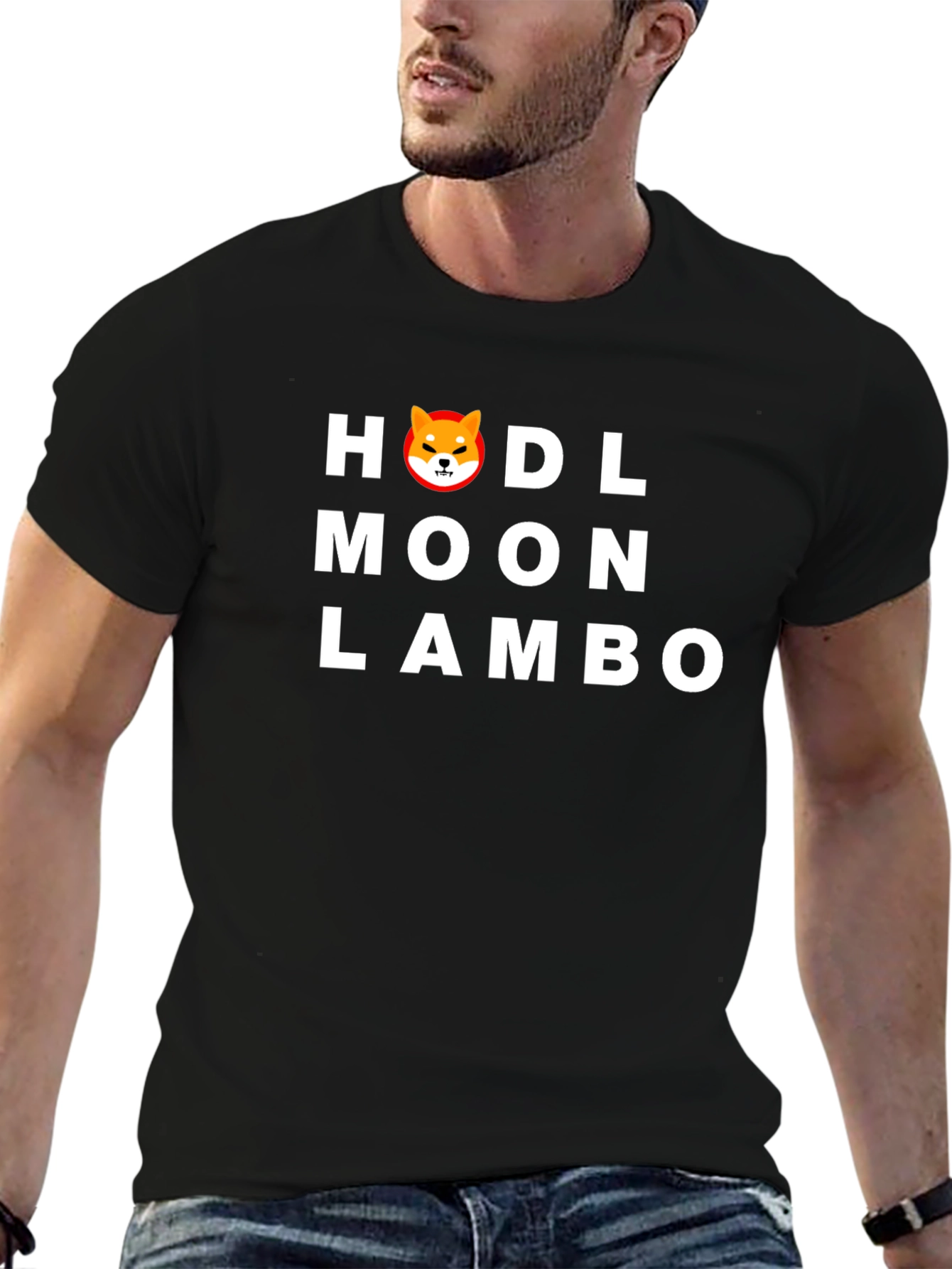 HODL Moon Lambo Black T-Shirt