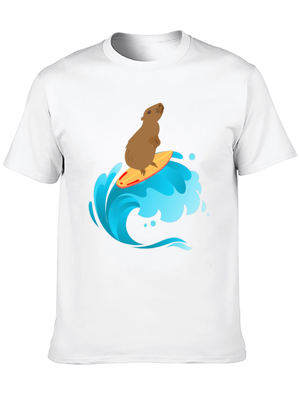 Surfing Capybara Graphic T-Shirt