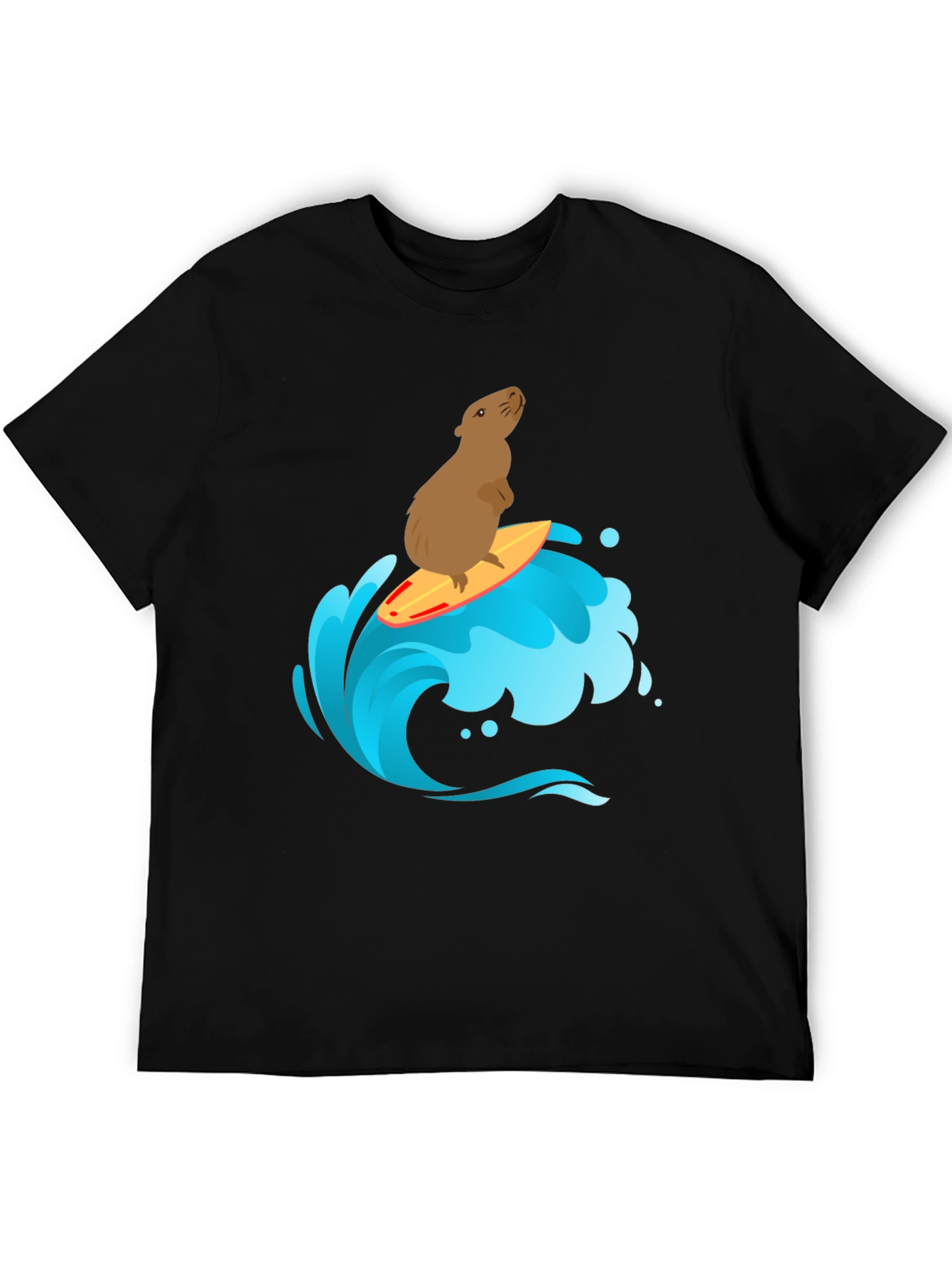 Surfing Capybara Graphic T-Shirt