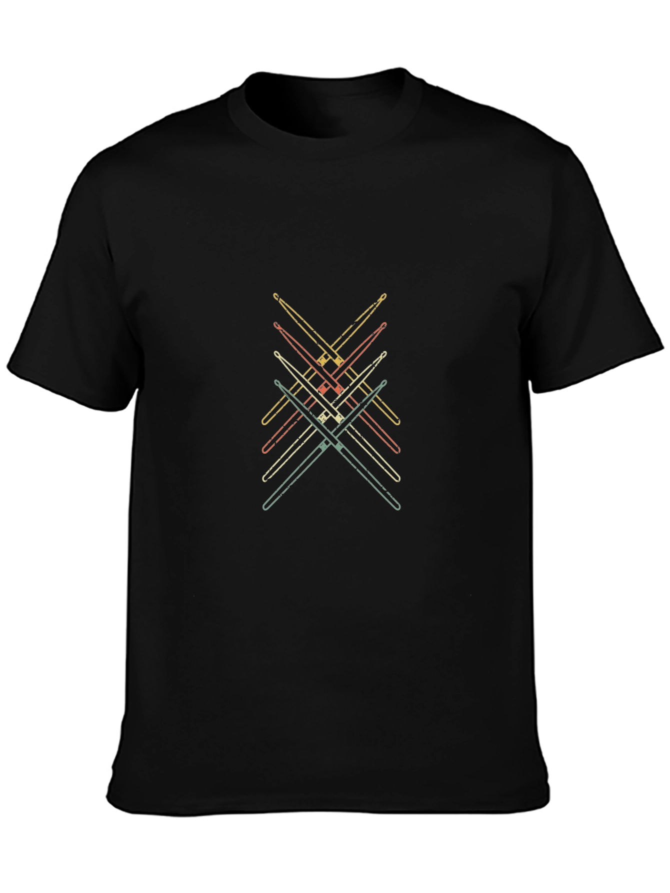 Drumsticks Graphic Tee - Retro Music Shirt