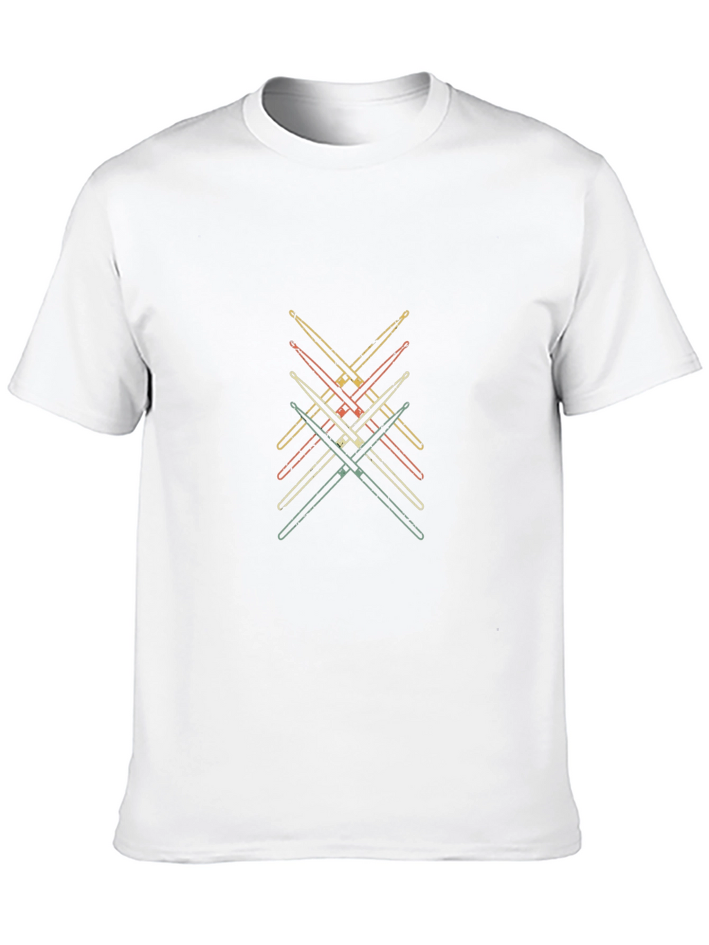 Drumsticks Graphic Tee - Retro Music Shirt