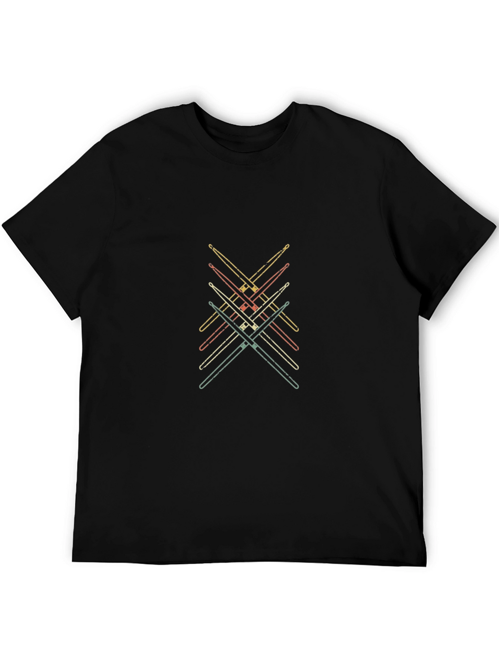 Drumsticks Graphic Tee - Retro Music Shirt