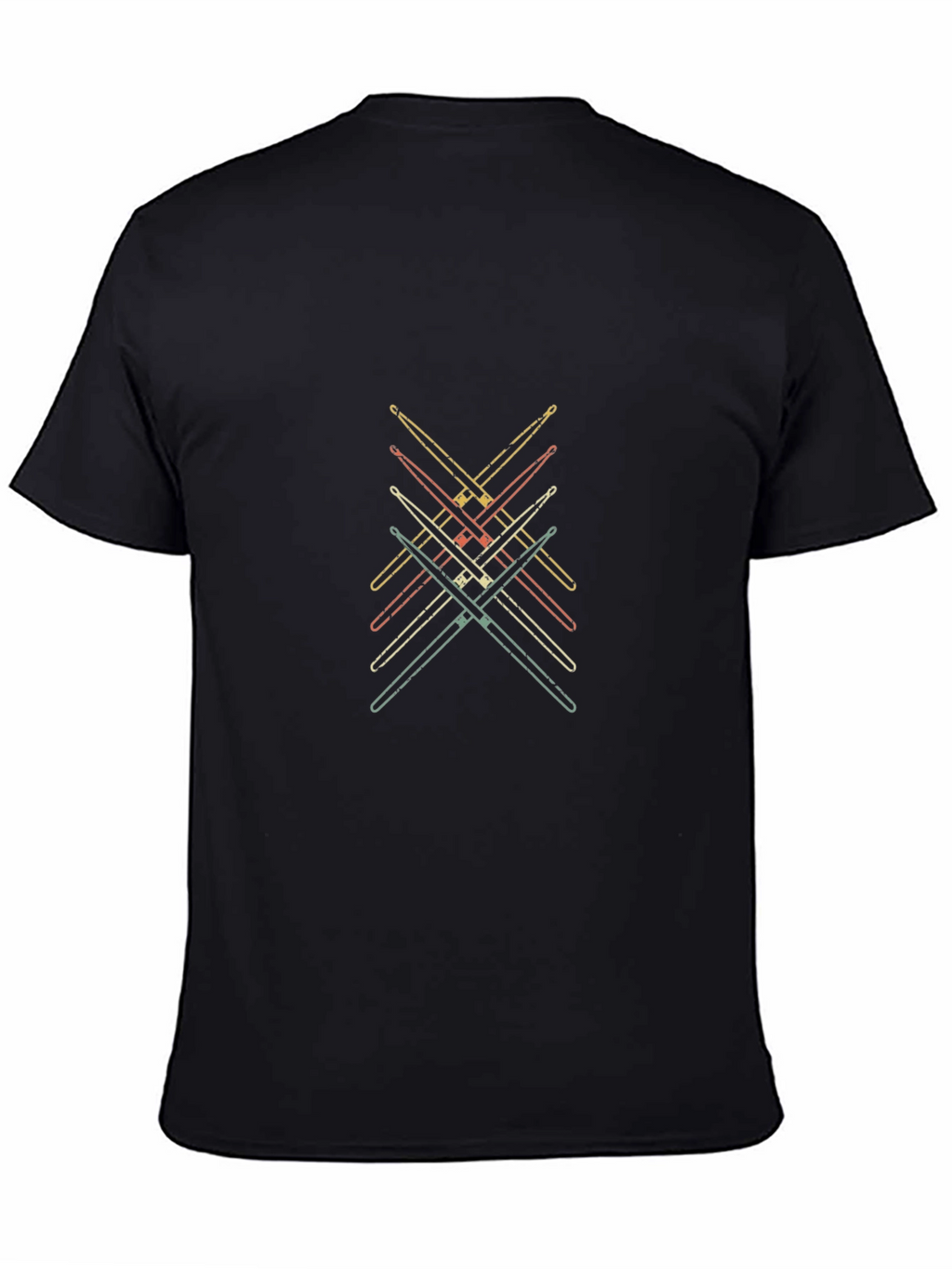 Drumsticks Graphic Tee - Retro Music Shirt