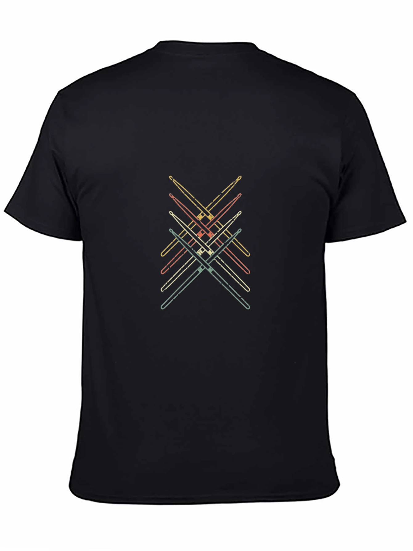 Drumsticks Graphic Tee - Retro Music Shirt