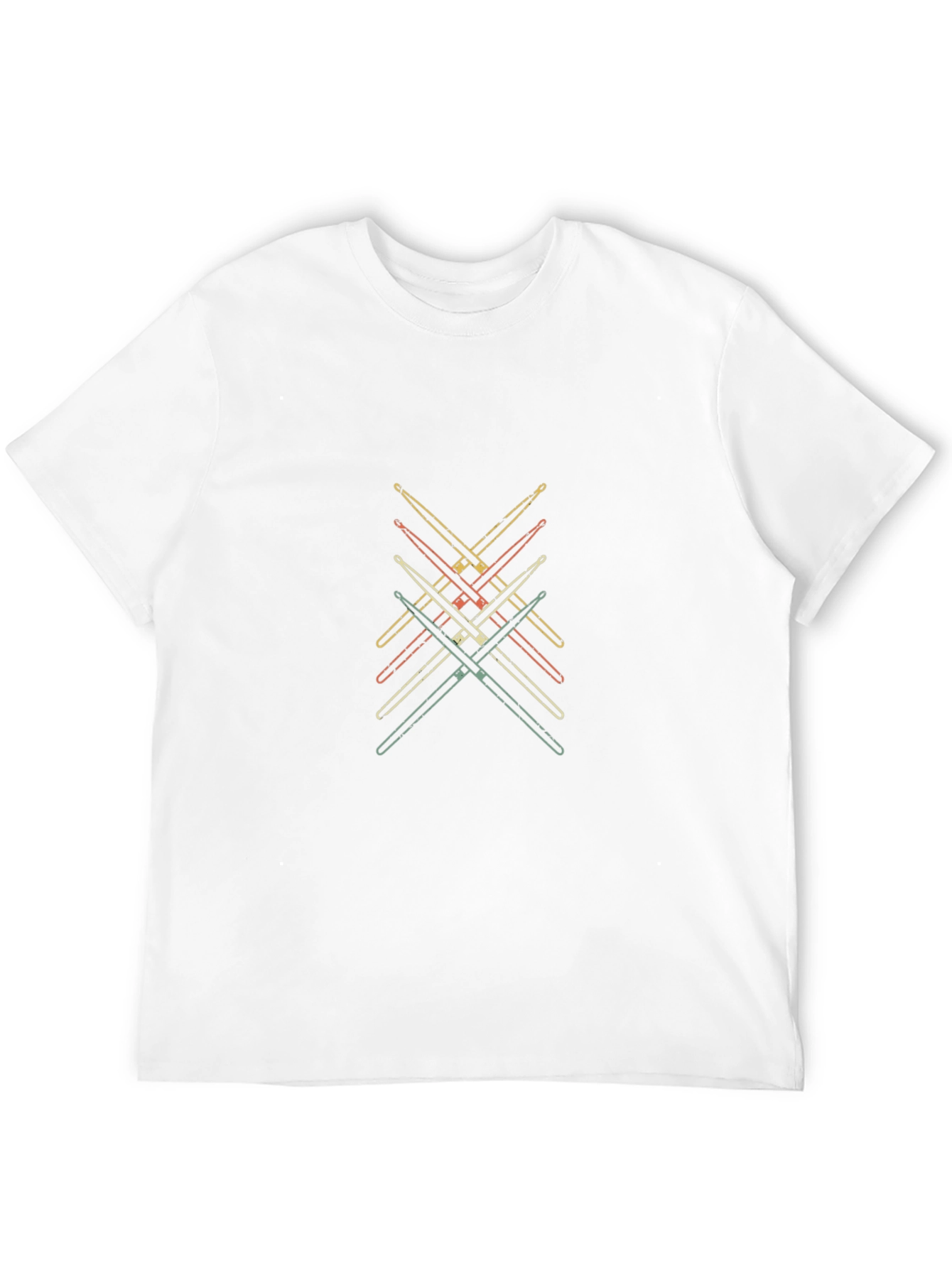 Drumsticks Graphic Tee - Retro Music Shirt