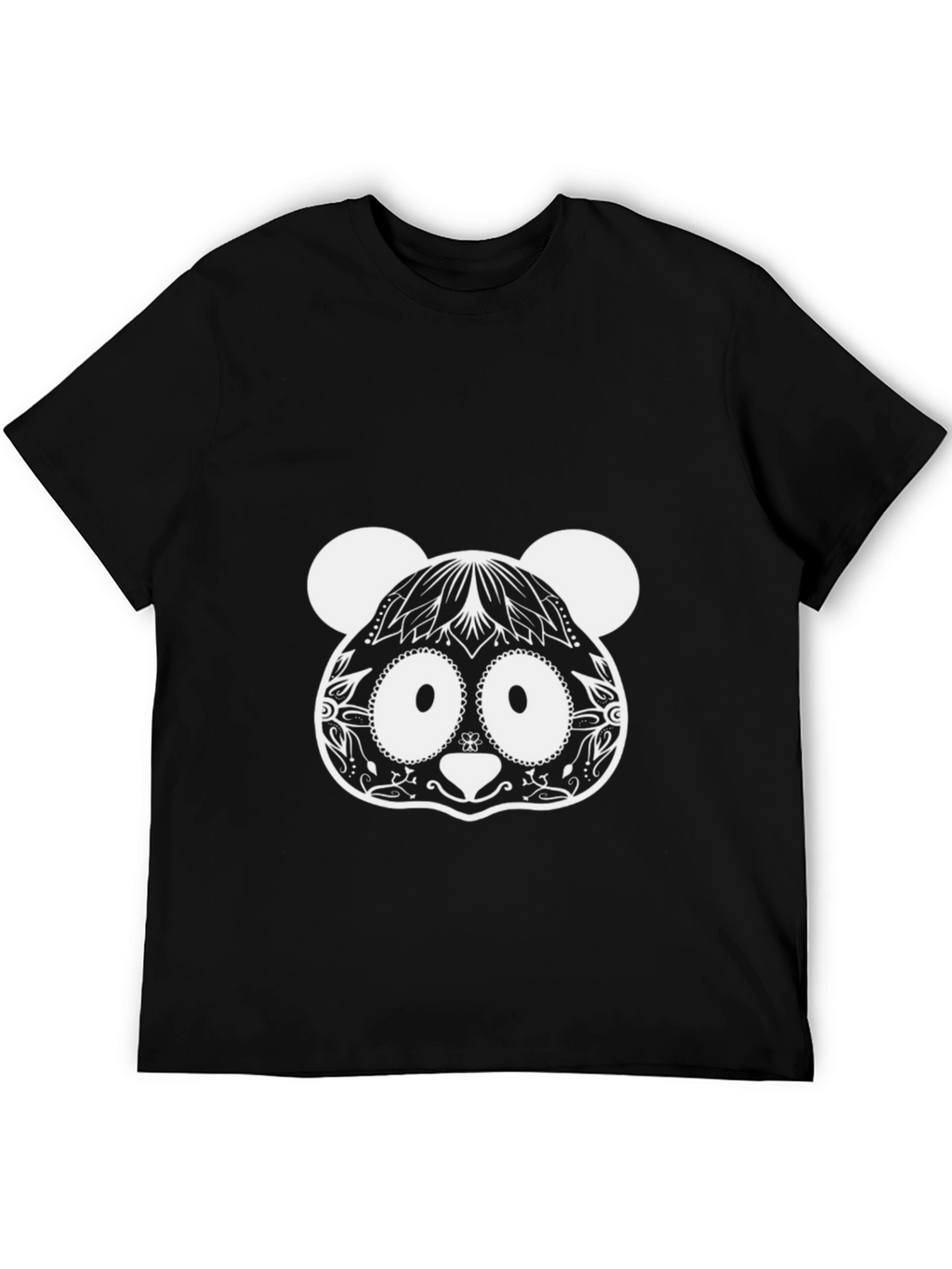Cool Panda Graphic Tee - Black Cotton Blend