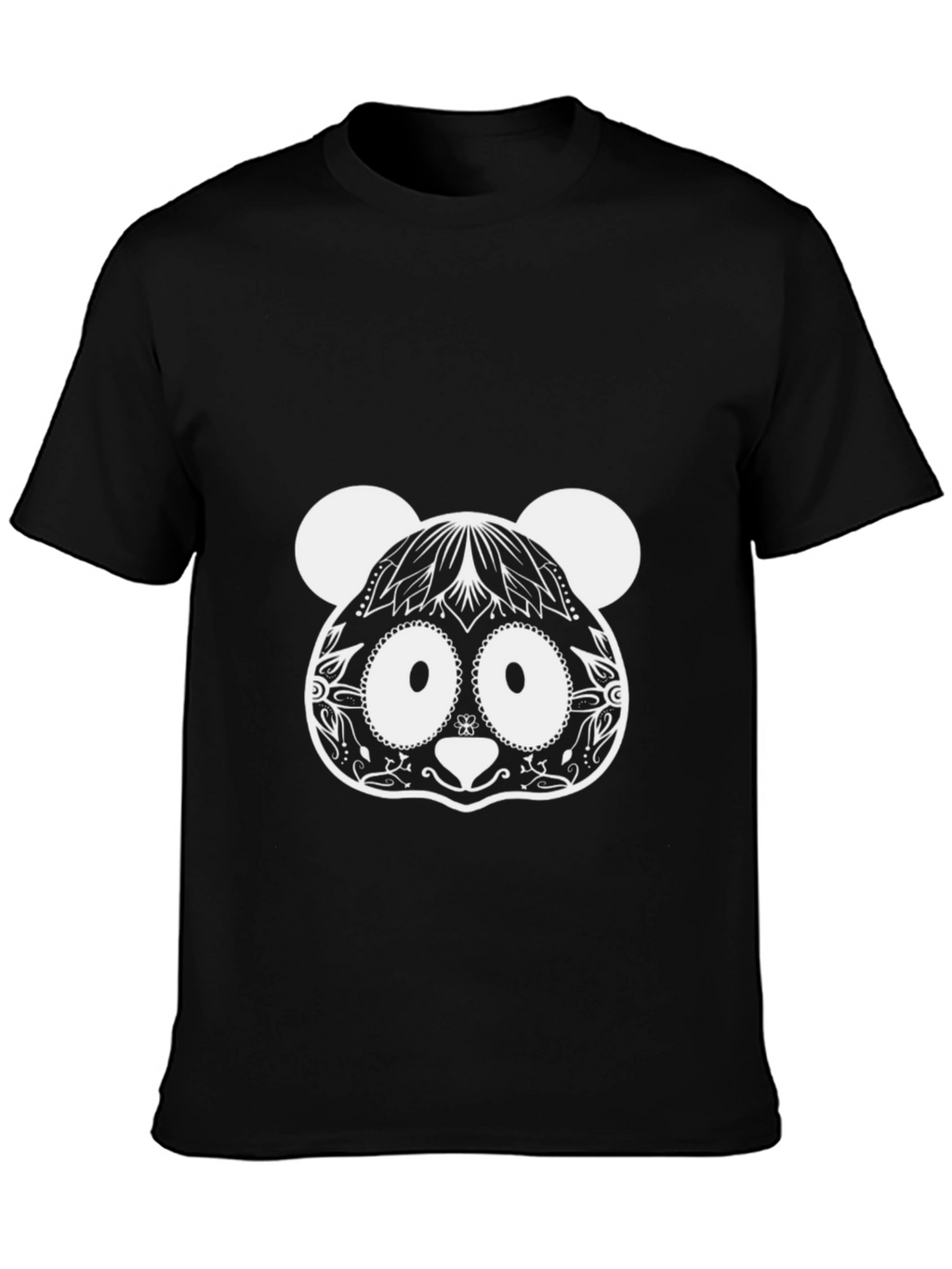 Cool Panda Graphic Tee - Black Cotton Blend
