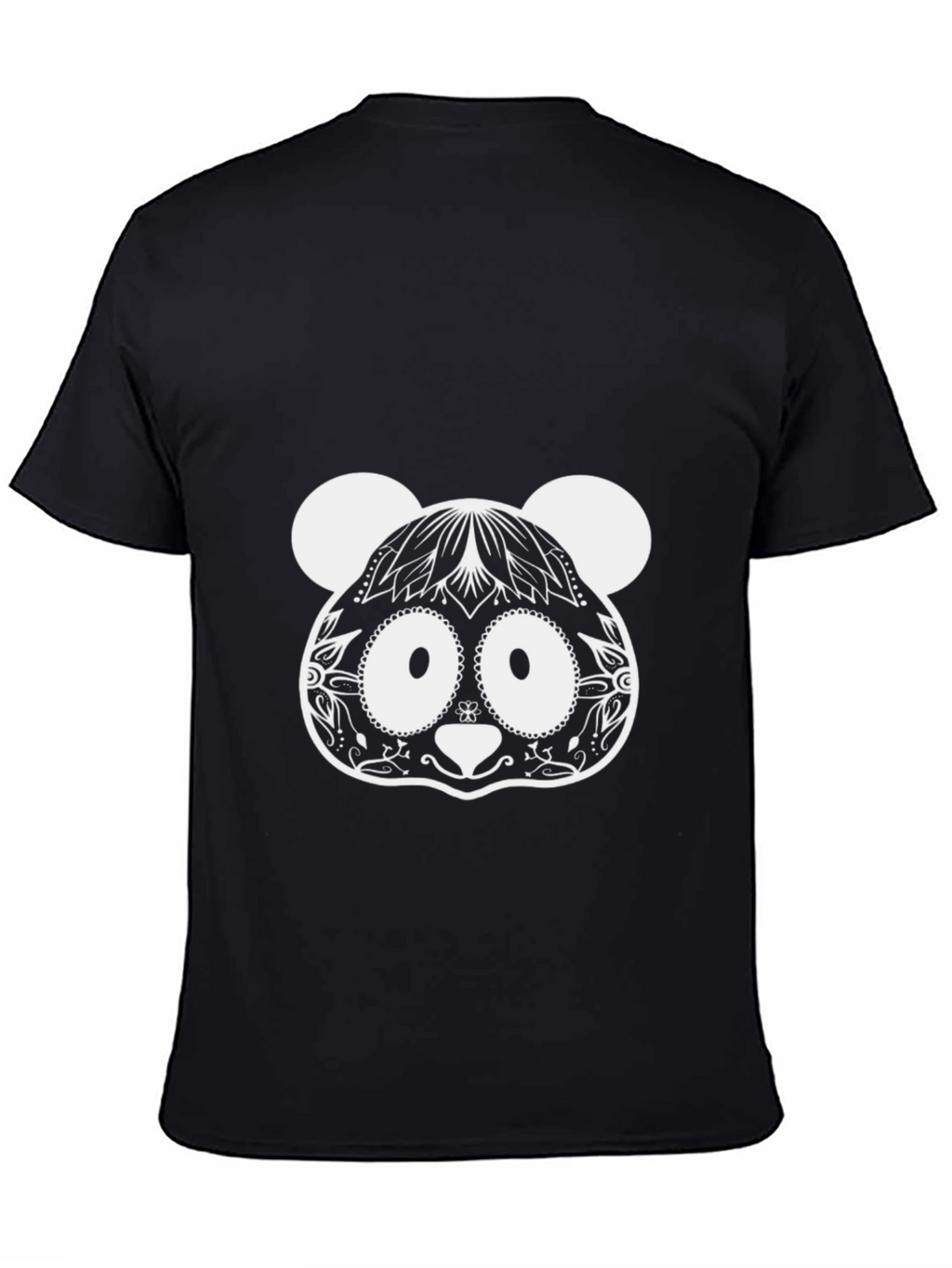 Cool Panda Graphic Tee - Black Cotton Blend
