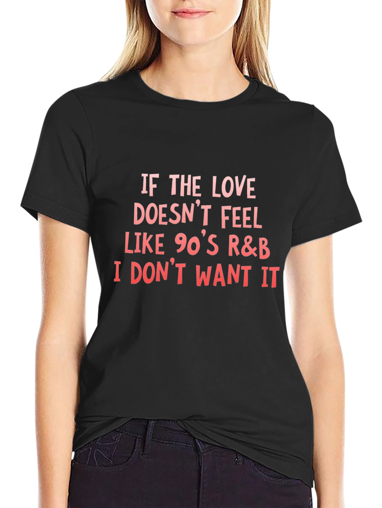 90s R&B Love Black Graphic Tee